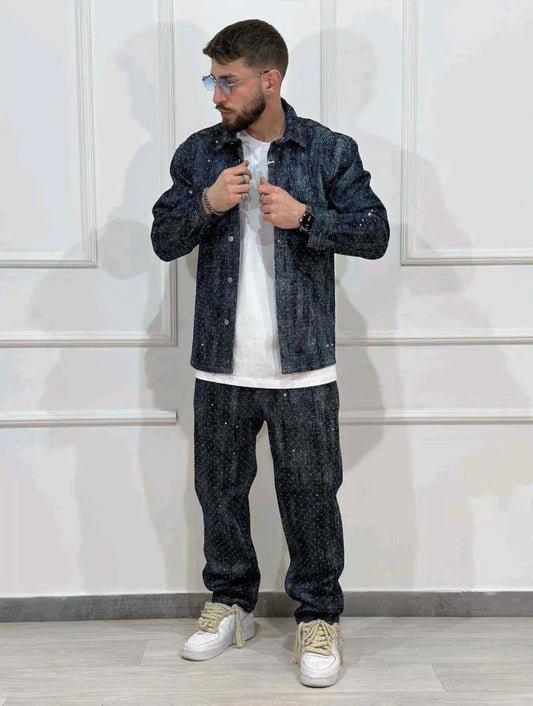 COORDINATO  BRILLANTINATO JEANS